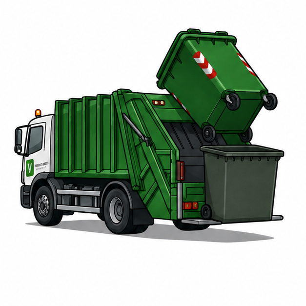 Camion con volta cassonetti